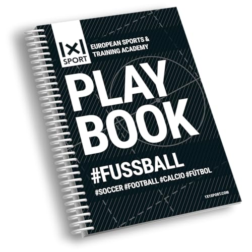 1x1SPORT Das beliebte Playbook #Fussball Din-A5 | Spielfeldvorlagen & Trainingshilfen für Fußballtrainer (Ringbuch, Fußball-Übungs- und Taktikblock, Din-A5, 200 Seiten)